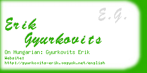 erik gyurkovits business card